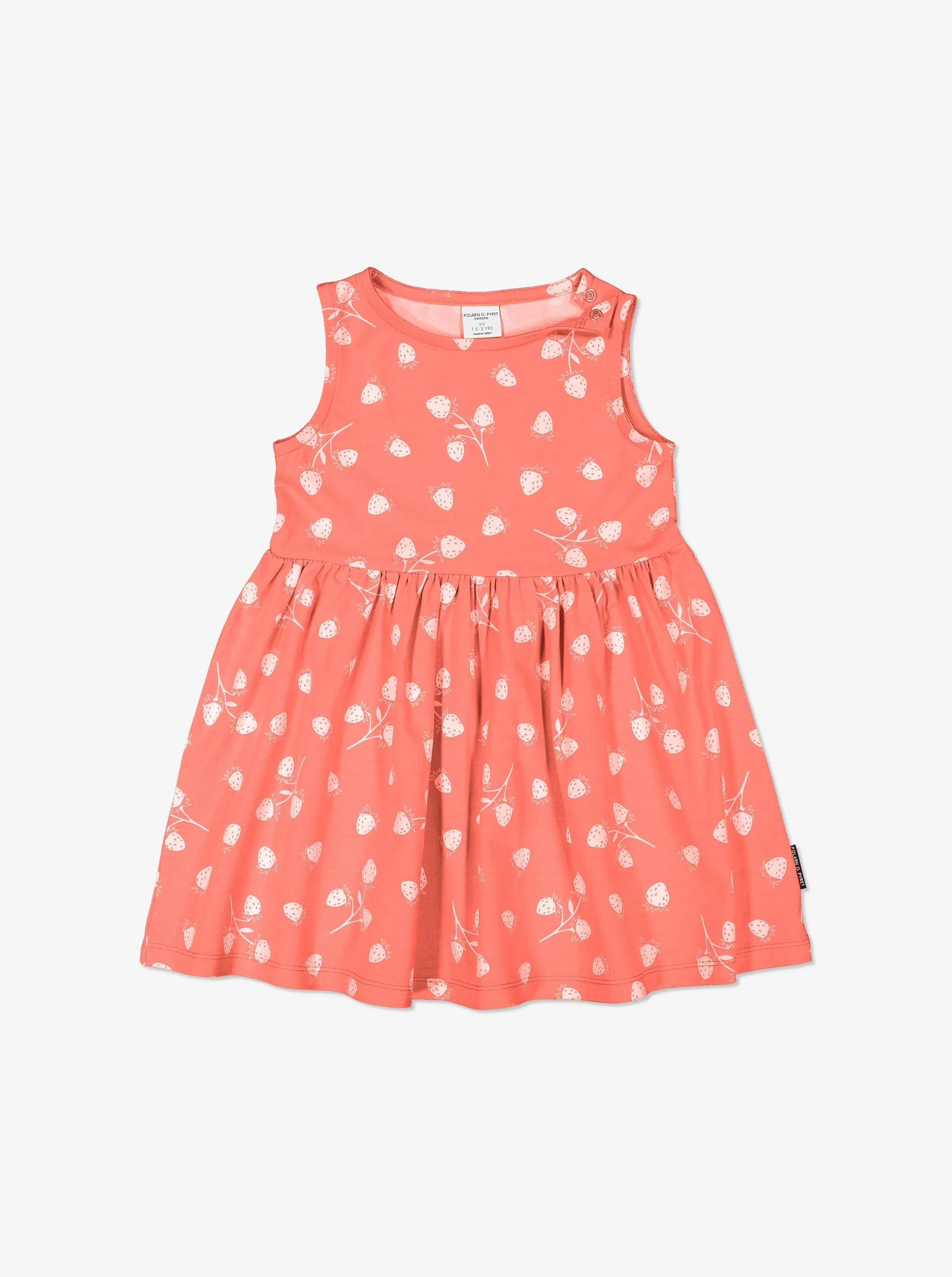 Strawberry Print Kids Dress