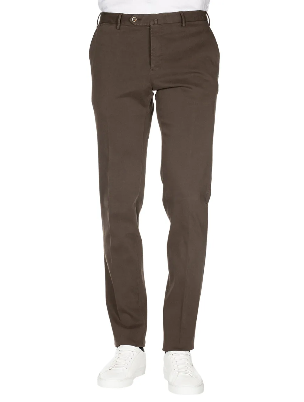 Stretch Cotton Chinos Brown