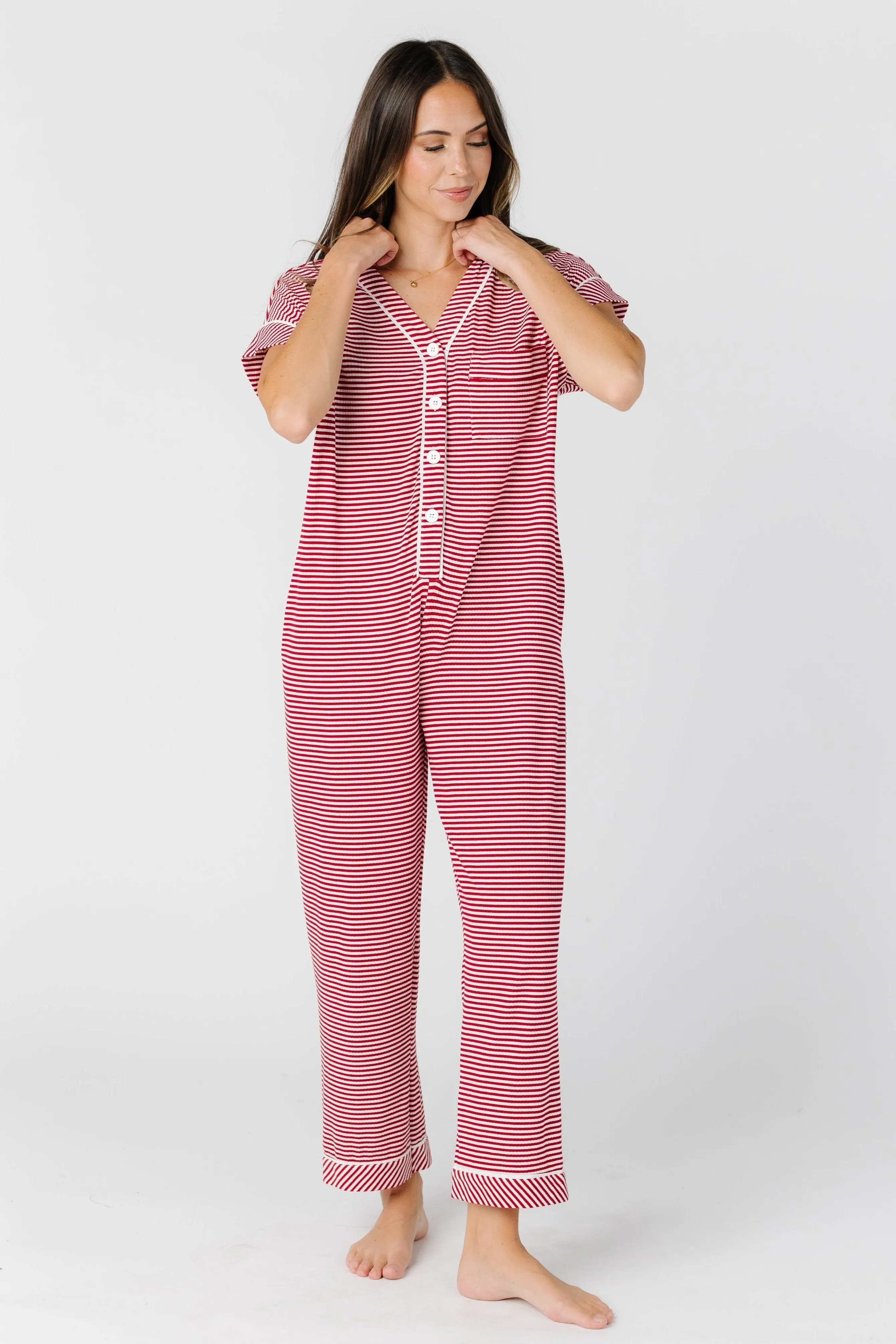 Striped Pajama Onesie