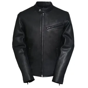 Superb Mens Cow Hide Black Leather Jacket