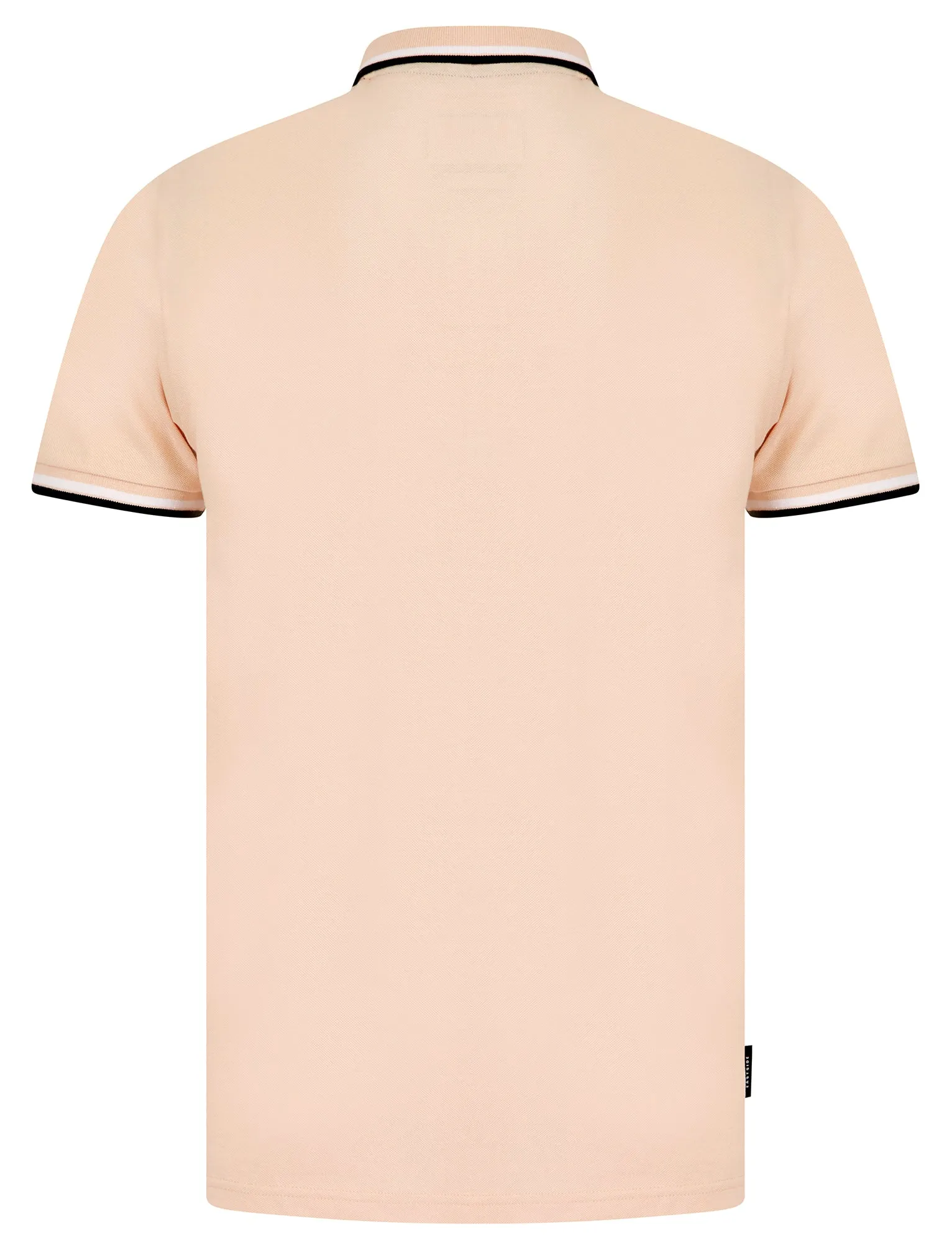 Thomas (2 Pack) Cotton Pique Polo Shirt in Bright White / Peach Whip - Kensington Eastside