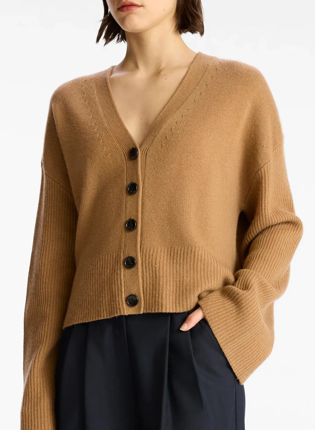 Venice Wool Cashmere Cardigan - Sunset Glow