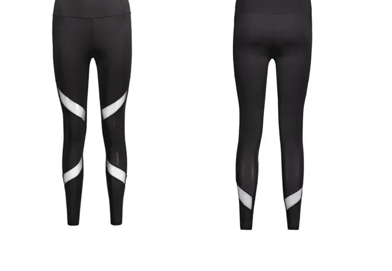 VenusFox Mesh Black Sportswear Fitness Leggings