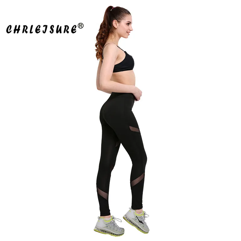 VenusFox Mesh Black Sportswear Fitness Leggings