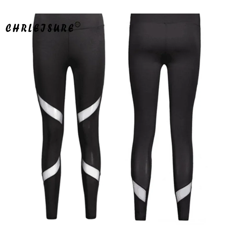 VenusFox Mesh Black Sportswear Fitness Leggings