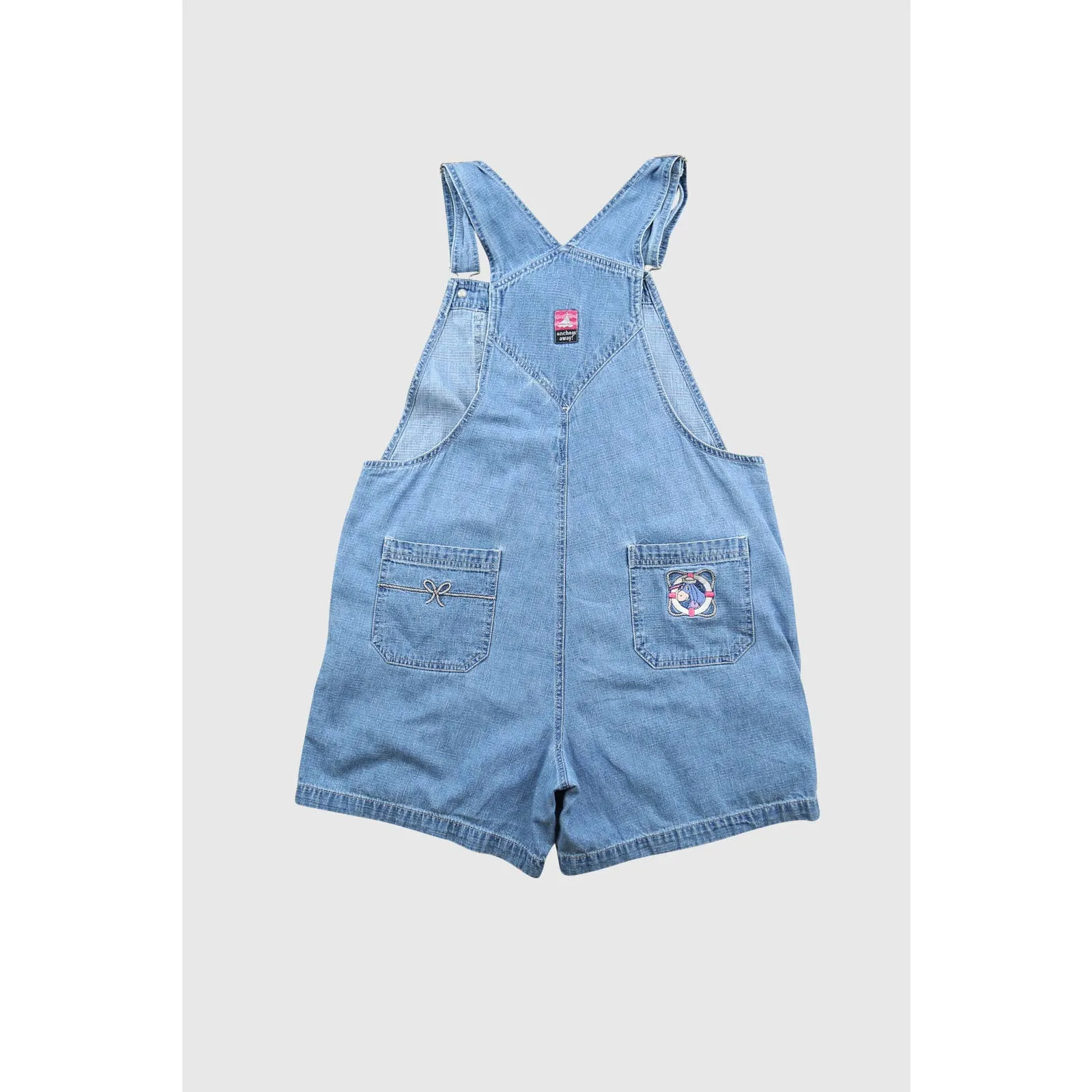 Vintage 90’s Eeyore Medium Wash Denim Short Overalls