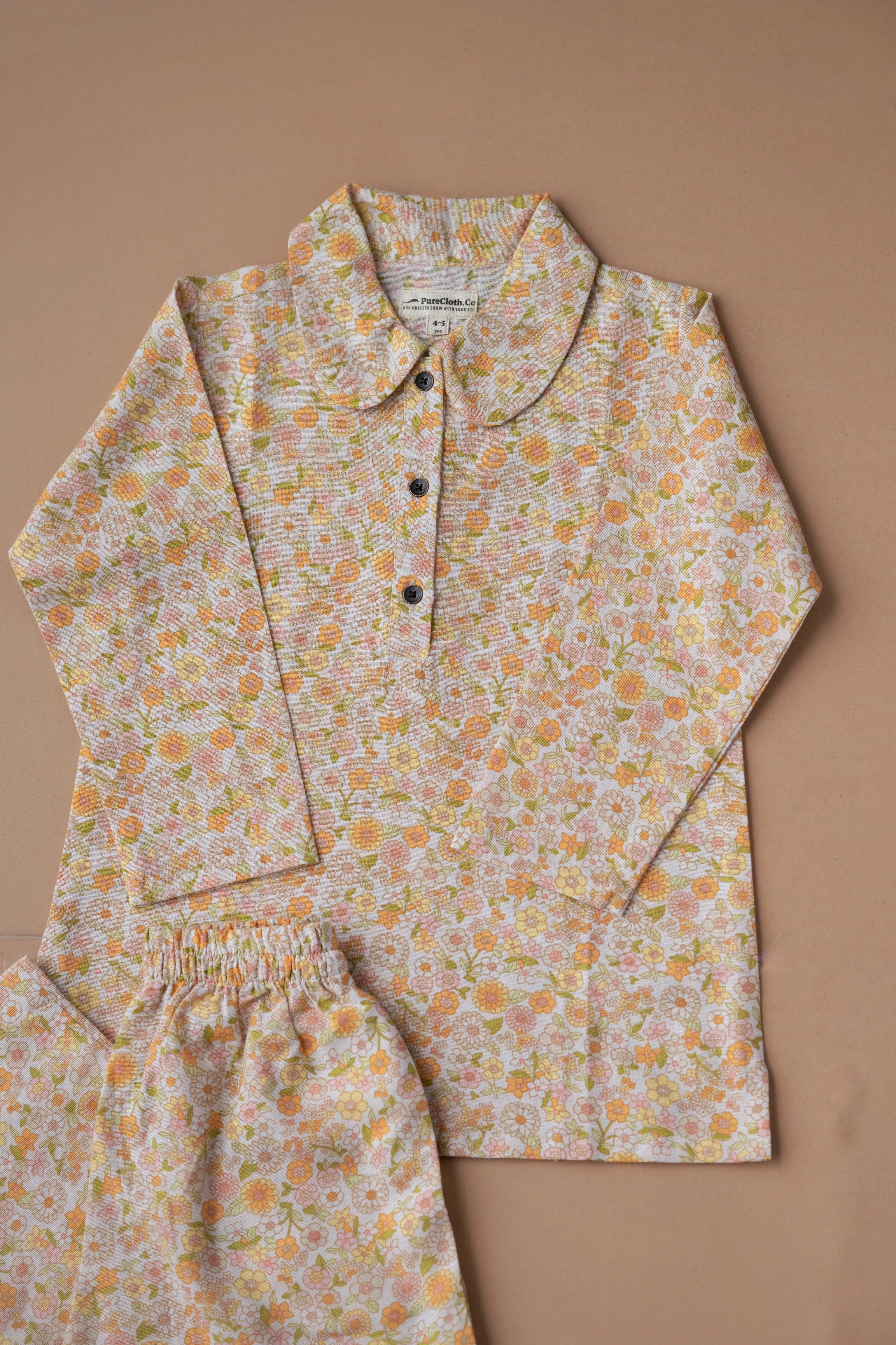 Vintage Floral Cotton Pyjama Set Baby/Kids