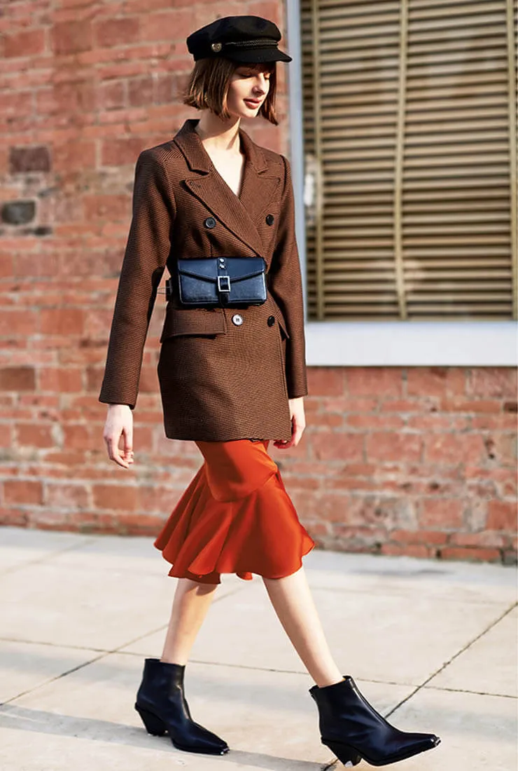 Vintage Slim Long-sleeved Woolen Coat