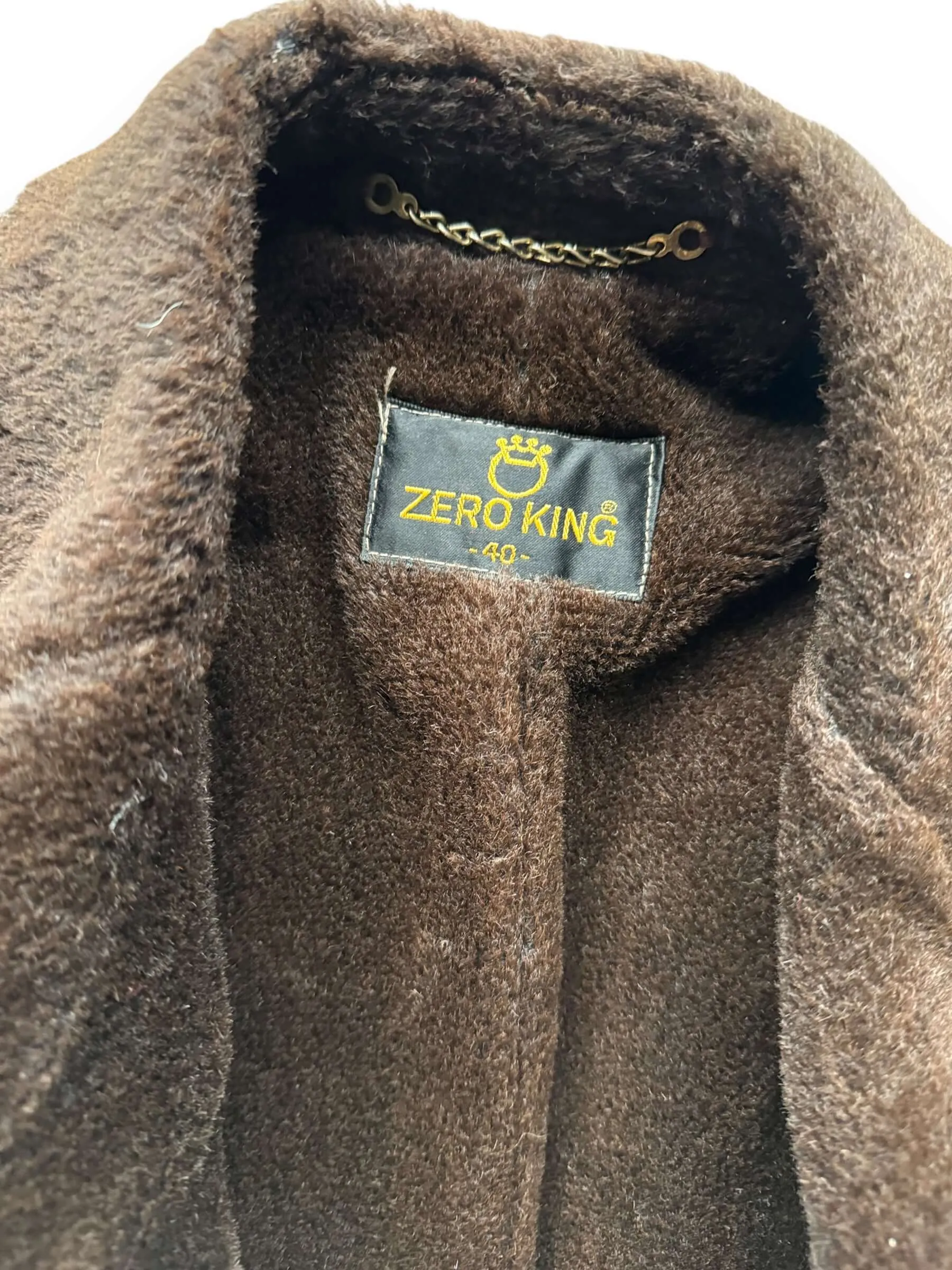 Vintage Zero King Wool Herringbone Overcoat SZ 40