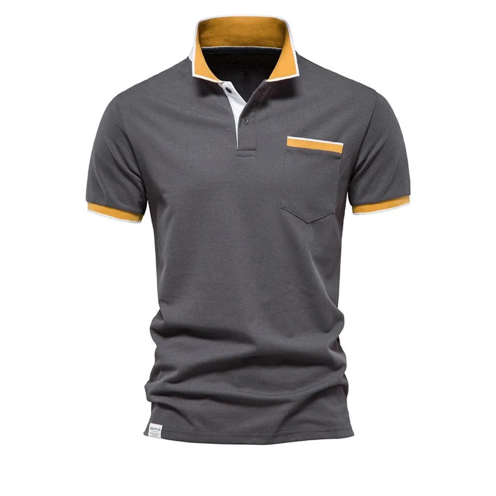 West Louis™ Brand Summer Cotton Casual Polo Shirt