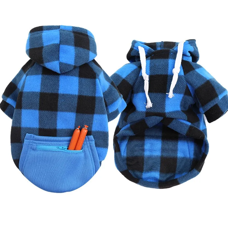 Winter Warm Pet Dog Clothes Soft Wool Dog Hoodies Outfit For Small Dogs