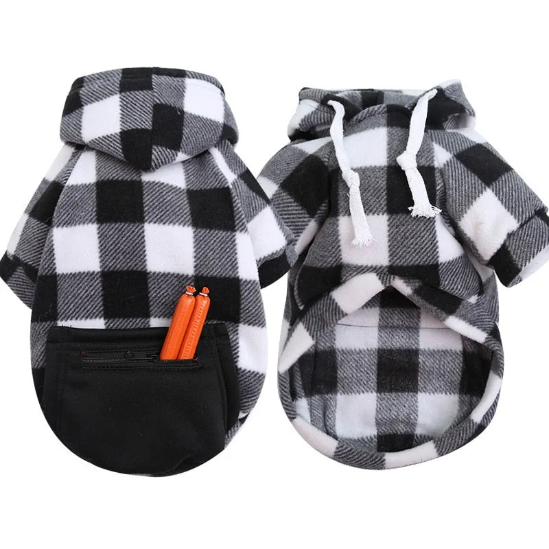 Winter Warm Pet Dog Clothes Soft Wool Dog Hoodies Outfit For Small Dogs